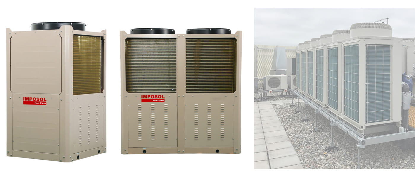 30~80 kW Monoblock DC Inverter & Pemanasan/Pendinginan Pompa Panas Udara ke Air EVI